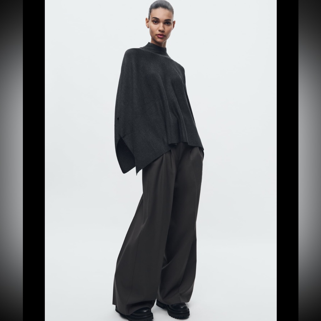 Multi-Positional Wool Blend Cape